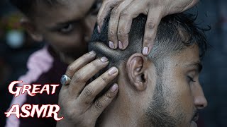 The Great Indian ASMR Scratching Head Massage By Indian Barber Bapan  Neck Cracking Tapping ASMR [upl. by Anuahsal]