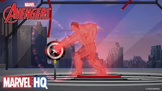 Captain America VERSUS Red Hulk  Testing out Powers in the lab [upl. by Ratha]