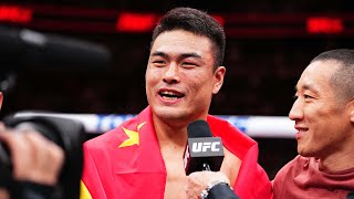 Zhang Mingyang Octagon Interview  UFC 298 [upl. by Lat350]