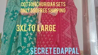 cotton churidar Sets only 550 free shipping [upl. by Darcie]