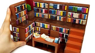 DIY Miniature CardBoard Room 2  Library decor  Book Book Book [upl. by Ztirf]