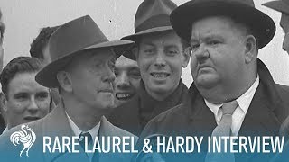 Laurel amp Hardy Rare Interview with an Iconic Comedy Duo 1947  British Pathé [upl. by Hope]