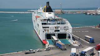 Shipfriendsgr  Hellenic Spirit 23 07 17 loading Ancona 4 [upl. by Gilroy]