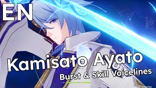 Kamisato Ayato  Elemental Skill and Burst Voice Lines  English [upl. by Omlesna824]