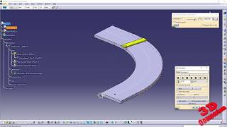 CATIA V5  Curve Follow DMU Kinematics [upl. by Zehe]