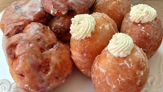 Bavarian Cream Donuts amp Apple Fritters from the same dough recipe So easy and delicious [upl. by Narih506]