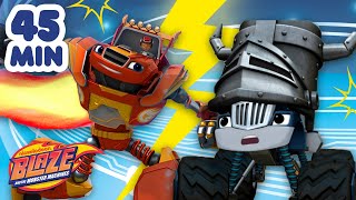 45 minutos de Blaze contra los robots de Crusher  Blaze y los Monster Machines [upl. by Cantone]