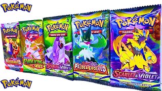 OPENING SCARLET amp VIOLET PALDEA EVOLVED amp EVOLVING SKIES POKEMON BOOSTER PACK  BOOSTER PACKS yt [upl. by Onaled]