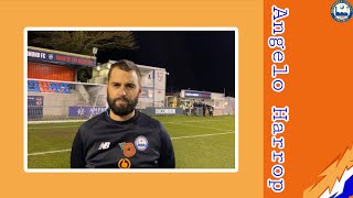 POST MATCH  Angelo shares his thoughts after todays 11 away draw [upl. by Woolley]