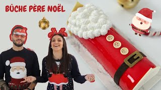 BÛCHE PÈRE NOËL 🎅  Citron  Praliné [upl. by Yldarb]