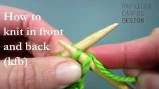 How to knit in front and back  kfb [upl. by Tohcnarf]