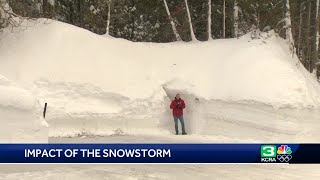 A look at how much snow there is in the Sierra [upl. by Patty]