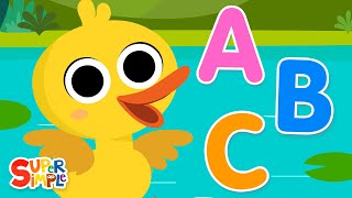 ABC Quack  Super Simple ABCs  Kids Alphabet Songs [upl. by Yatnod]