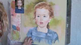 Painting a Pastel Portrait by Graciela Bombalova [upl. by Aisined]