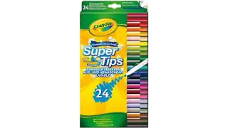 CRAYOLA SuperTips Washable Markers Review [upl. by Lennard908]