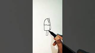 Easy chocolate bar drawing كيفية رسم آيس كريم شوكوبار للأطفال art shorts short howtodraw viral [upl. by Capon]