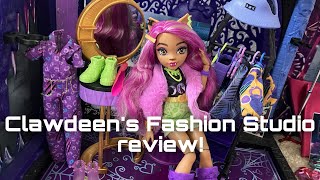 Monster High G3 Clawdeen Wolf Fashion Studio play set review and unboxing [upl. by Gussi]