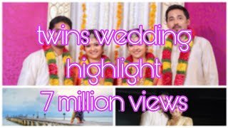 Twins Wedding highlight  Harsha amp Varsha [upl. by Ailad]