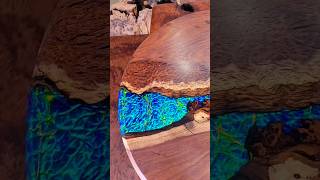 Opalescent Dichroic Inlay for resin river tables resinart rivertable liveedge [upl. by Ennaharas]