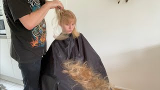 Back to school haircut for a cool girl From long hair to stylish short hair [upl. by Efram]