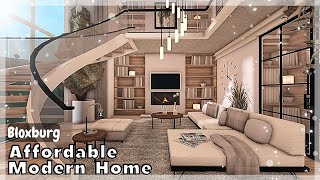 BLOXBURG Affordable Modern Home Speedbuild interior  full tour Roblox House Build [upl. by Epolenep]