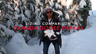 Canada Goose Parkas Sizing Comparison [upl. by Amekahs]