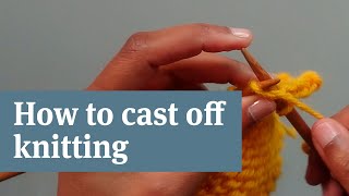 How to cast off knitting [upl. by Mur434]