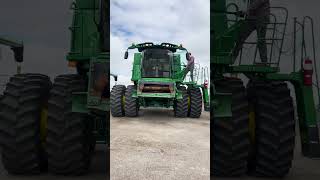 Testing out 2016 John Deere S690 Combine combineharvester combine farming [upl. by Aloap]