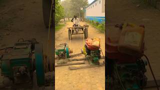 Handcart with Two Diesel engines Start 😫 trending viralvideo shorts [upl. by Odlauso]