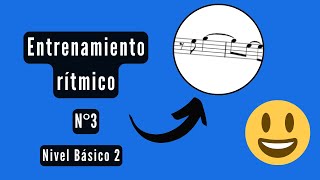 Ejercicio de percepción rítmica N°3 Nivel básico 2  Entrenamiento auditivo  Oído Musical [upl. by Rosenwald591]