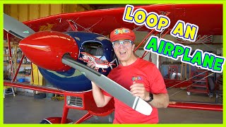 Matty Crayon Loops a Biplane  Aerobatics  Airplanes for kids  Planes for kids [upl. by Ynatil]