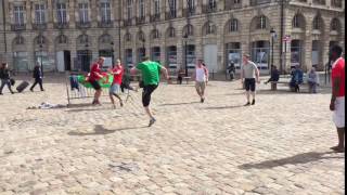 EURO 2016 Ireland v Wales 5aside in Bordeaux  the Irish miss a sitter [upl. by Harley]