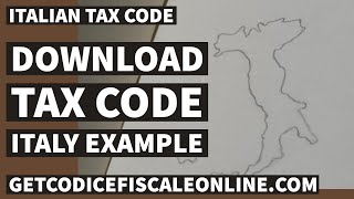 Italian Tax Code  Tax Code Italy example  download [upl. by Fernandez]