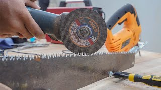 Amazing Invent Recycle Band Saw Blade To Useful Hand Saw Blade [upl. by Eseilana]