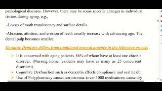 Geriatric dentistry related to prosthetic [upl. by Eedyaj]