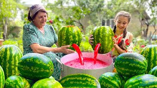 Unbelievable WATERMELON JUICE Canning Technique The Secret Method You Must See [upl. by Denbrook]