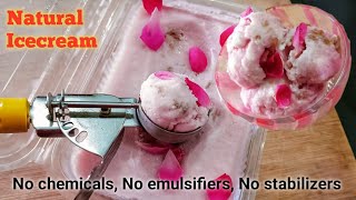 Natural Icecream Recipe  Natural Icecream Kaise Banate Hai  Rose Gulkand Natural Icecream [upl. by Jozef]