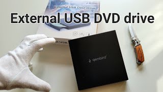 Unboxing And Review Of The Gembird External USB DVD drive [upl. by Eitak]