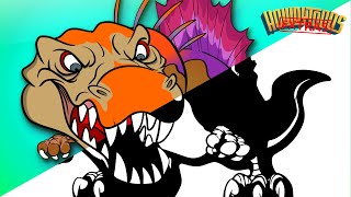 ESPINOSAURIO  Canciones de Dinosaurios Dinostory por Howdytoons [upl. by Ailemac829]