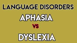 Language Disorders Aphasia and Dyslexia [upl. by Bendicta]