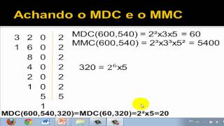 VídeoAula de Matemática  Como Calcular MDC e MMC Usando Fatoração [upl. by Pember]