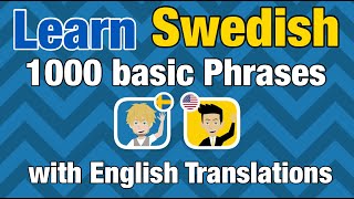 Learn 1000 Basic Phrases in Swedish with English Translation [upl. by Ribak]