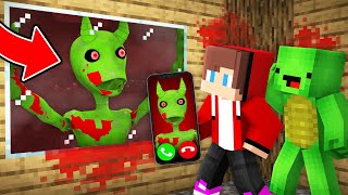 Why Mikey and JJ CALL Scary DAME TU COSITAEXE At Night in Minecraft  Maizen [upl. by Aleahs]