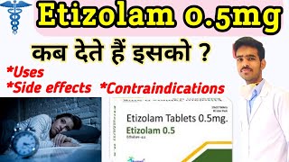 etizolam 05 tablet  etizolam tablets 025 mg uses in hindi  etizolam and propranolol tabletNclex [upl. by Nueoht]