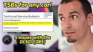 5 Issues with Audi STronic 7 Speed DSG Transmission DL5010B5 [upl. by Angil]