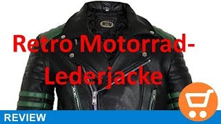 Retro Motorrad Lederjacke 80´s oldschool in verschieden Farben erhältlich Review  deutsch  german [upl. by Evette]