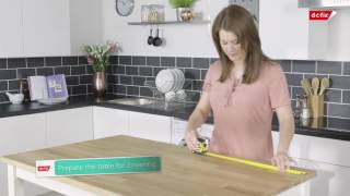 Applying vinyl to a kitchen worktop [upl. by Ron]