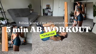 5 MIN INTENSE AB WORKOUT [upl. by Ojeibbob]