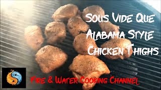 Alabama Style White BBQ Smoked Chicken Thighs cooked Sous Vide [upl. by Stets]