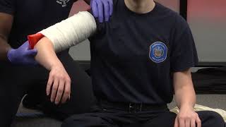 EMTParamedic Humerus Splint Demonstration [upl. by Donielle303]